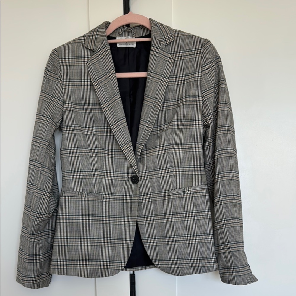 Gray Plaid Blazer